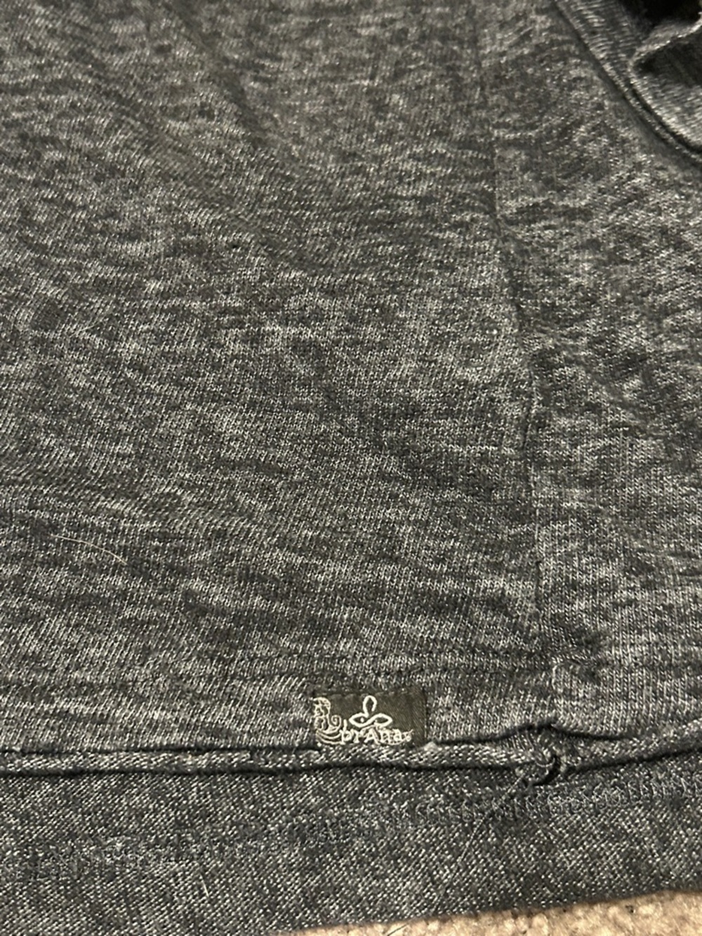 Prana Dark Charcoal Hooded Henley Pullover - Picture 3 of 3